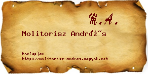 Molitorisz András névjegykártya